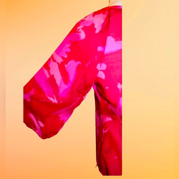 Ann Taylor LOFT sheer red pink floral ruffle front
SIZE Small - Picture 5 of 6